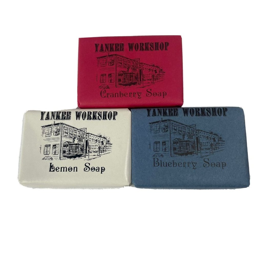 3 Bars of Yankee Workshop Soap 3.3 Ounce Each Cranberry Lemon Blueberry